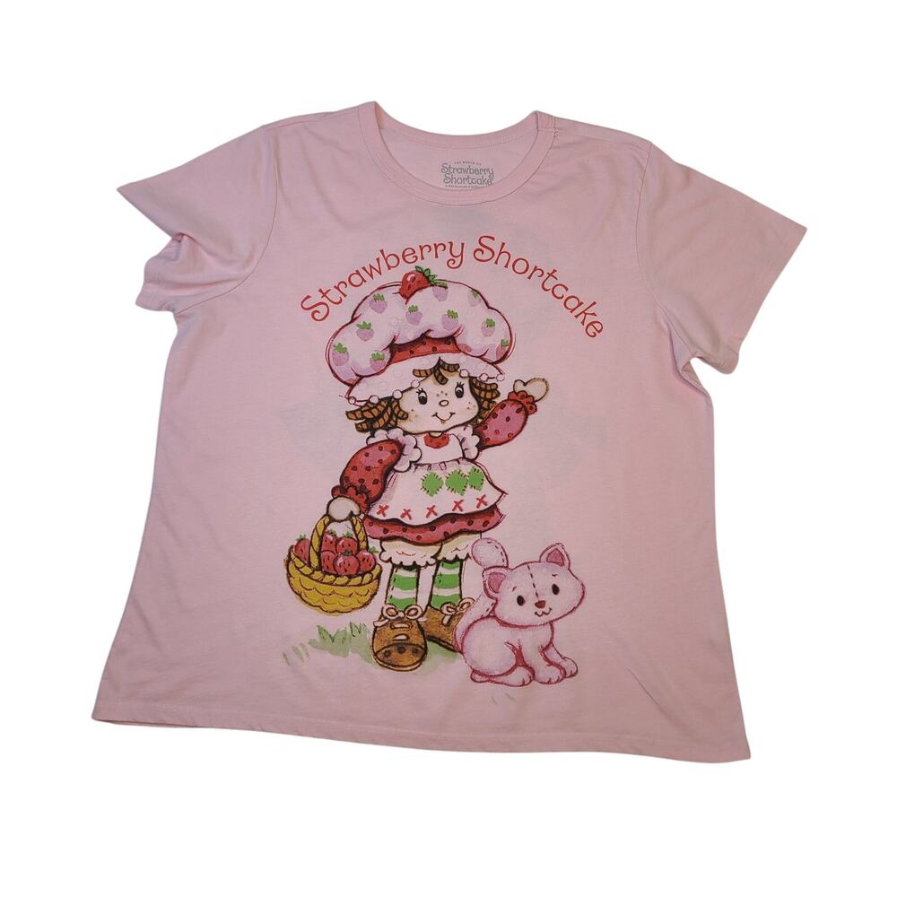 Hybrid Apparel Strawberry Shortcake Women's Pink Top Size Large